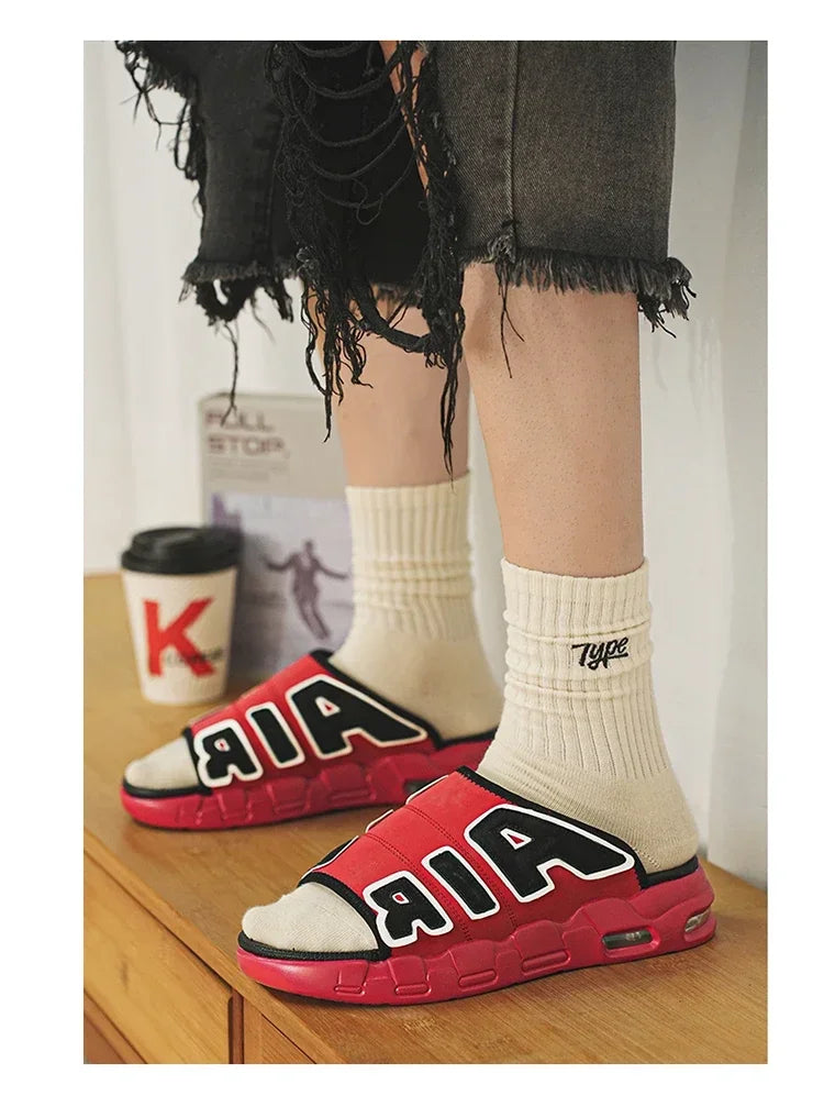 Pantoufles d'été confortables pour hommes, sandales d'extérieur pour hommes, chaussures de marques originales, sandales pour garçons, 2024