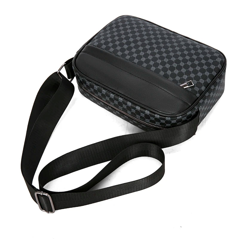 Sacs à bandoulière d'affaires légers et décontractés pour hommes, sacoche en cuir PU, sacs à bandoulière confortables à large sangle de styliste