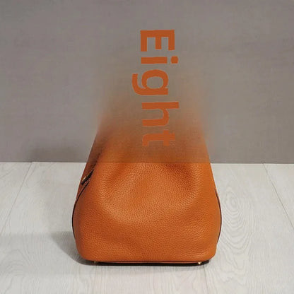 Sac à lunch en cuir de vachette véritable, panier alimentaire E27, sac à main de pique-nique Amazon, poignée supérieure souple, 2024 importé