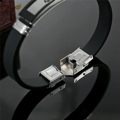 Bracelet symbole de poisson de jésus chrétien avec chaîne, manchette en acier inoxydable, en Silicone noir, bijoux d'été pour femmes et hommes