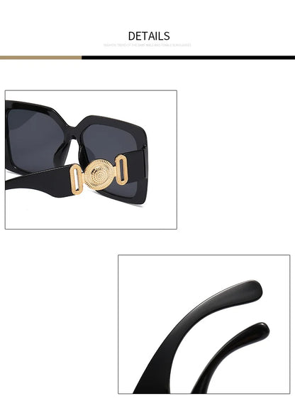 INS populaire carré lunettes de soleil femmes luxe rétro marque hommes tendance voyage lunettes de soleil femme nuances UV400 Oculus