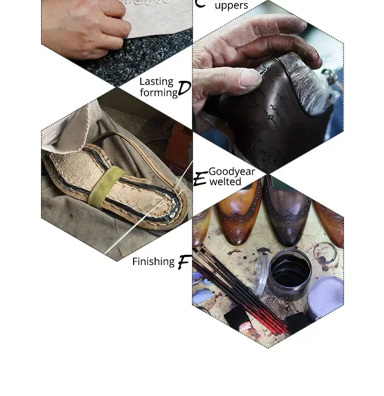 Chaussures d'affaires italiennes originales en cuir véritable faites à la main pour hommes, chaussures Derby à la mode pour marié et mariage, mocassins