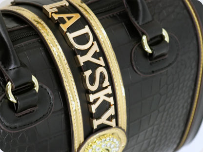 Sac à bandoulière classique rétro pour femmes, sac à main Boston Crocodile en relief, décoration de lettres, sac à poignée supérieure de haute qualité