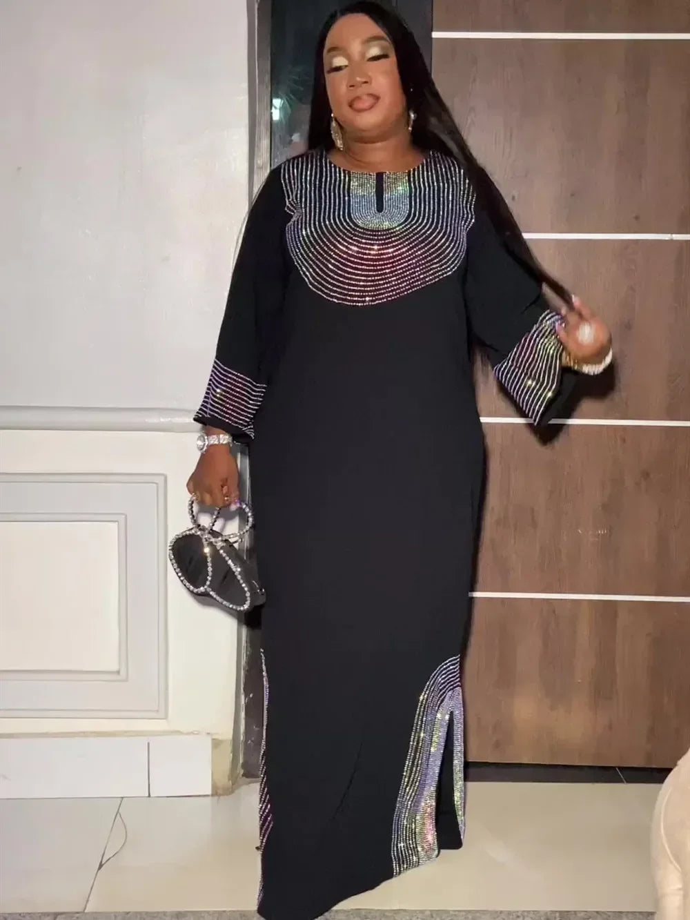 Abayas pour femmes dubaï luxe 2024 Robe de mode musulmane africaine Caftan Marocain robes de soirée Boubou Robe Djellaba Femme