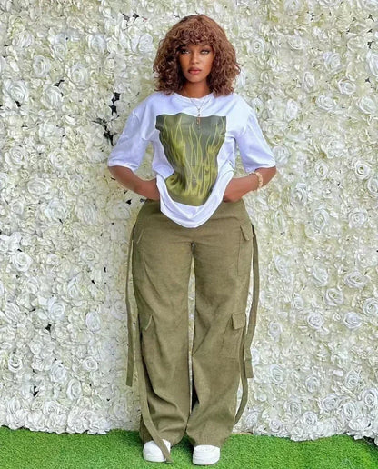 Ensemble Dashiki Africain pour Femme, Haut et Pantalon Assortis, Nouvelle Collection Printemps Été 2025, 2 Pièces