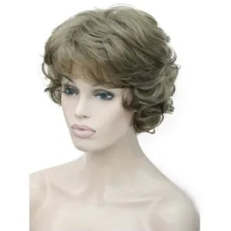 Forte beauté dames perruques courtes ondulées cheveux blonds dorés pour les femmes synthétique Capless perruque 16 couleurs