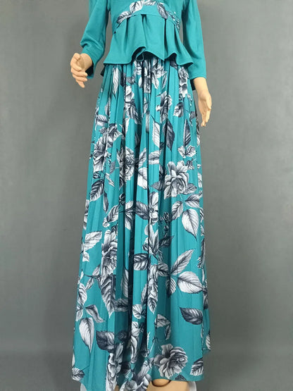 Vêtements africains 2 pièces pour femmes, mode d'été, demi-manches, col en v, haut imprimé en Polyester, jupe longue, ensembles assortis, 2025