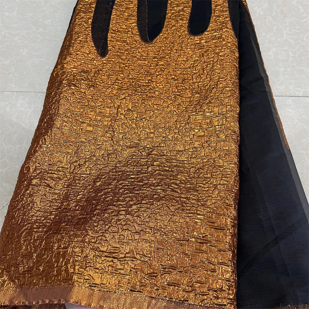 2025High qualité africain nigérian Tulle dentelle tissu Organza broderie Guipure brocart Jacquard robes de mariée robes de soirée 5Yard