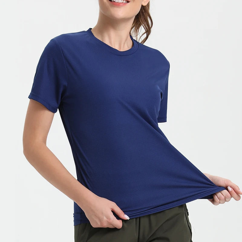 T-Shirt de Sport ultraléger à séchage rapide pour femmes, couleur unie, léger et respirant, chemise de Compression de gymnastique de course