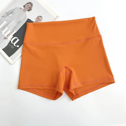 Short de motard de sport pour femmes, sensation nue, taille haute, Yoga, Push Up, Leggings de Fitness, contrôle du ventre, Slim