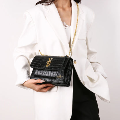 Dames peau de crocodile PU cuir carré sacs à bandoulière sacs à bandoulière сумка sacs pour femme sacs de créateurs de luxe ita sac sacs