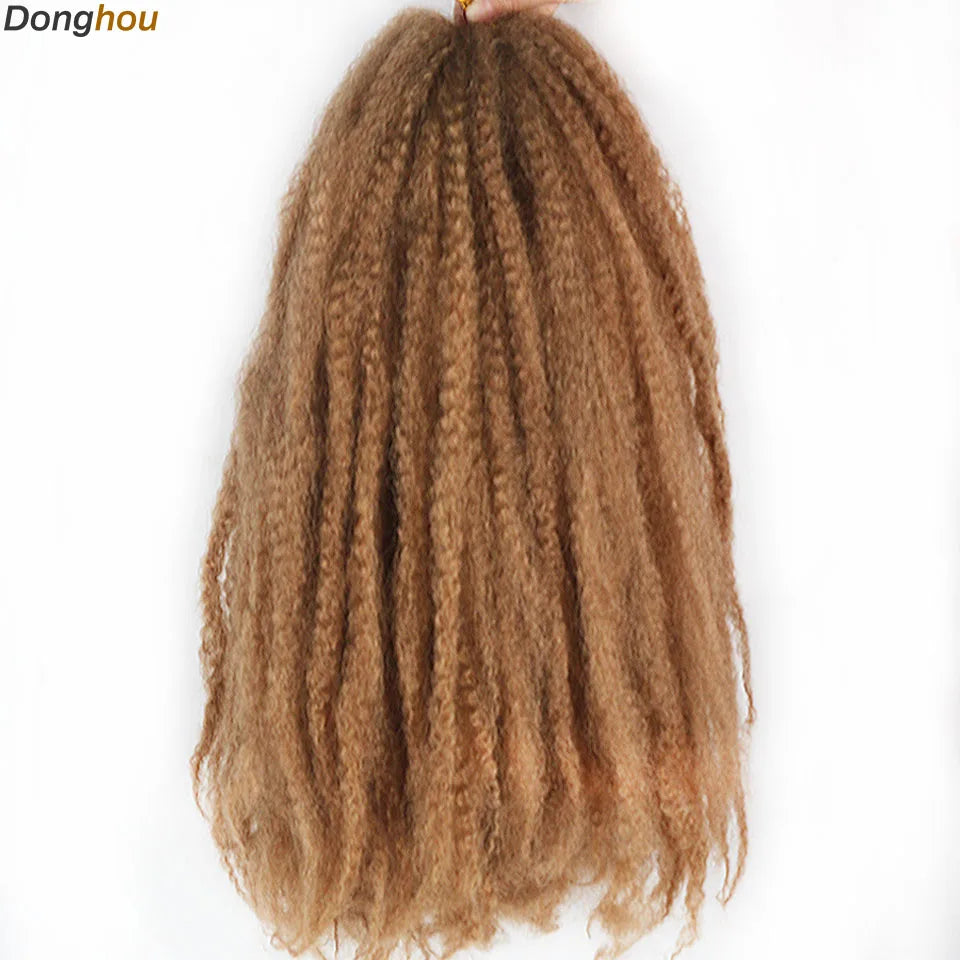 Marley Hair 18 pouces cheveux synthétiques tressés Marley Ombre noir brun blond gris 350 pour cheveux tressés Afro Kinky Marley Twist