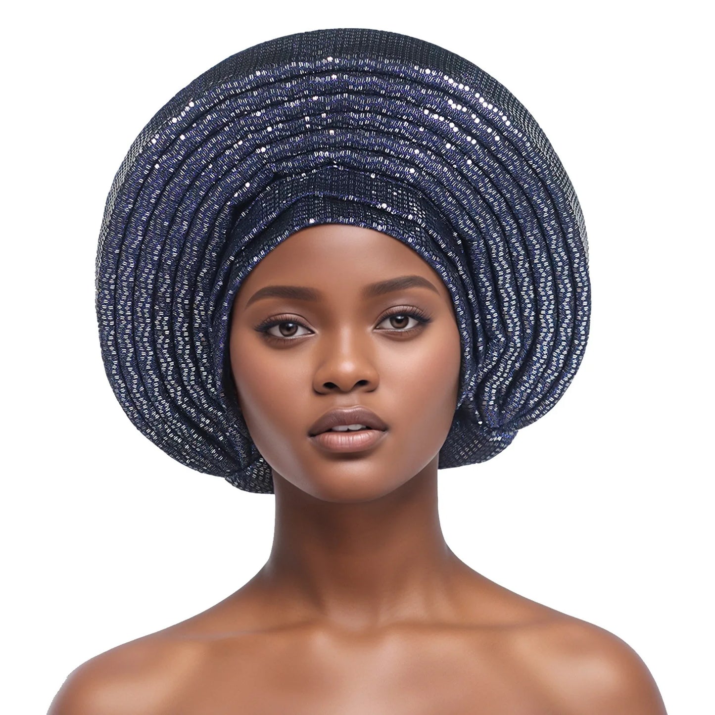 Casquette Turban plissée pour femmes africaines déjà fabriquées Auto Gele femme bandeau Nigeria dame chapeaux chapeau fête de mariage chapeaux