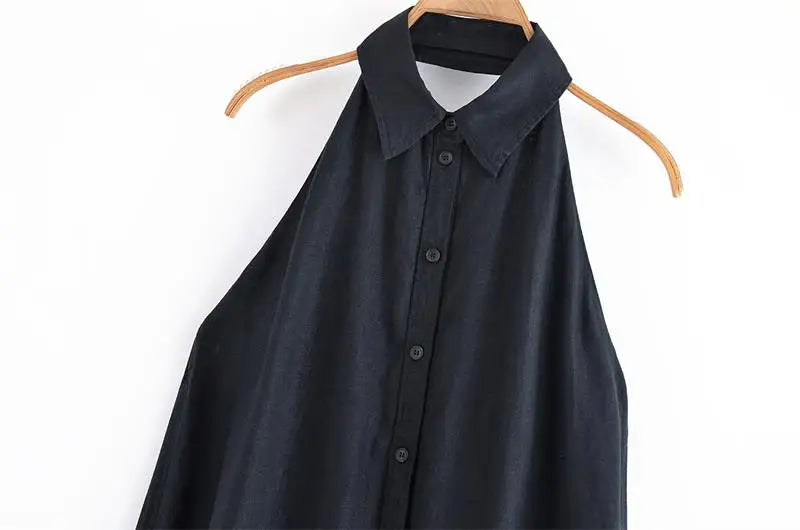 Robes d'été femmes 2025 nouveau cou-pendu élégant longue robe de vacances femmes rue Chic jeunesse robe de mode ample