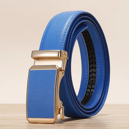 Ceinture à boucle automatique dorée hommes et femmes ceintures décontractées de mode universelle rouge bleu vert noir blanc Cinturon ceinture féminine