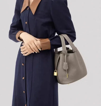 Nouveau 2025 sac seau en cuir pour femmes panier de légumes sac à main maman sac de mariage sac à bandoulière en polyuréthane souple avec poche Mobile