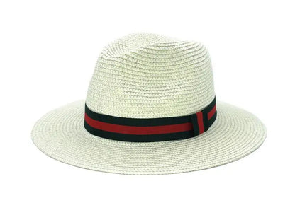 Chapeau de paille de voyage en plein air, pare-soleil de bord de mer, crème solaire, grand bord, style britannique DN, chapeau avec décoration de ruban, HZ75
