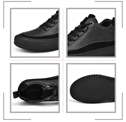 SURGUT-Chaussures décontractées en cuir de vachette pour hommes, coordonnantes, confortables, mode, épissage, semelle optique, automne, hiver, taille 38-44