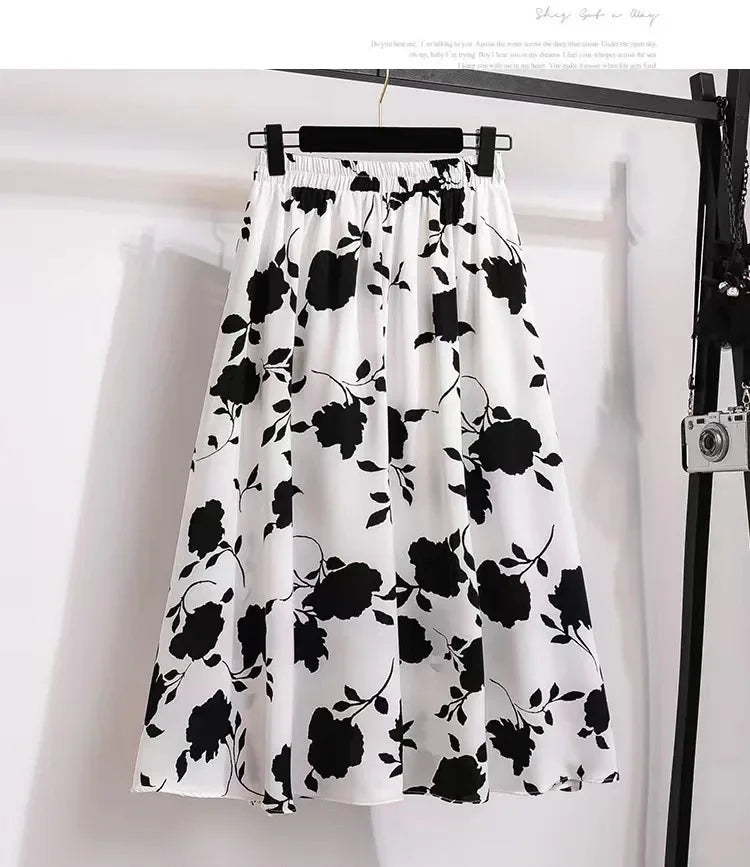 Grande taille femmes taille haute minceur hanche couvrant Maxi jupe été à la mode Rose demi-longueur jupe princesse manches Polo Nec