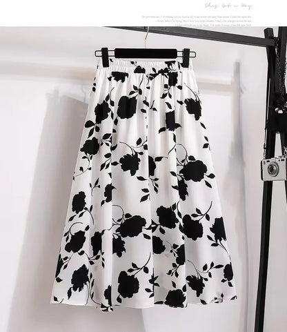 Grande taille femmes taille haute minceur hanche couvrant Maxi jupe été à la mode Rose demi-longueur jupe princesse manches Polo Nec