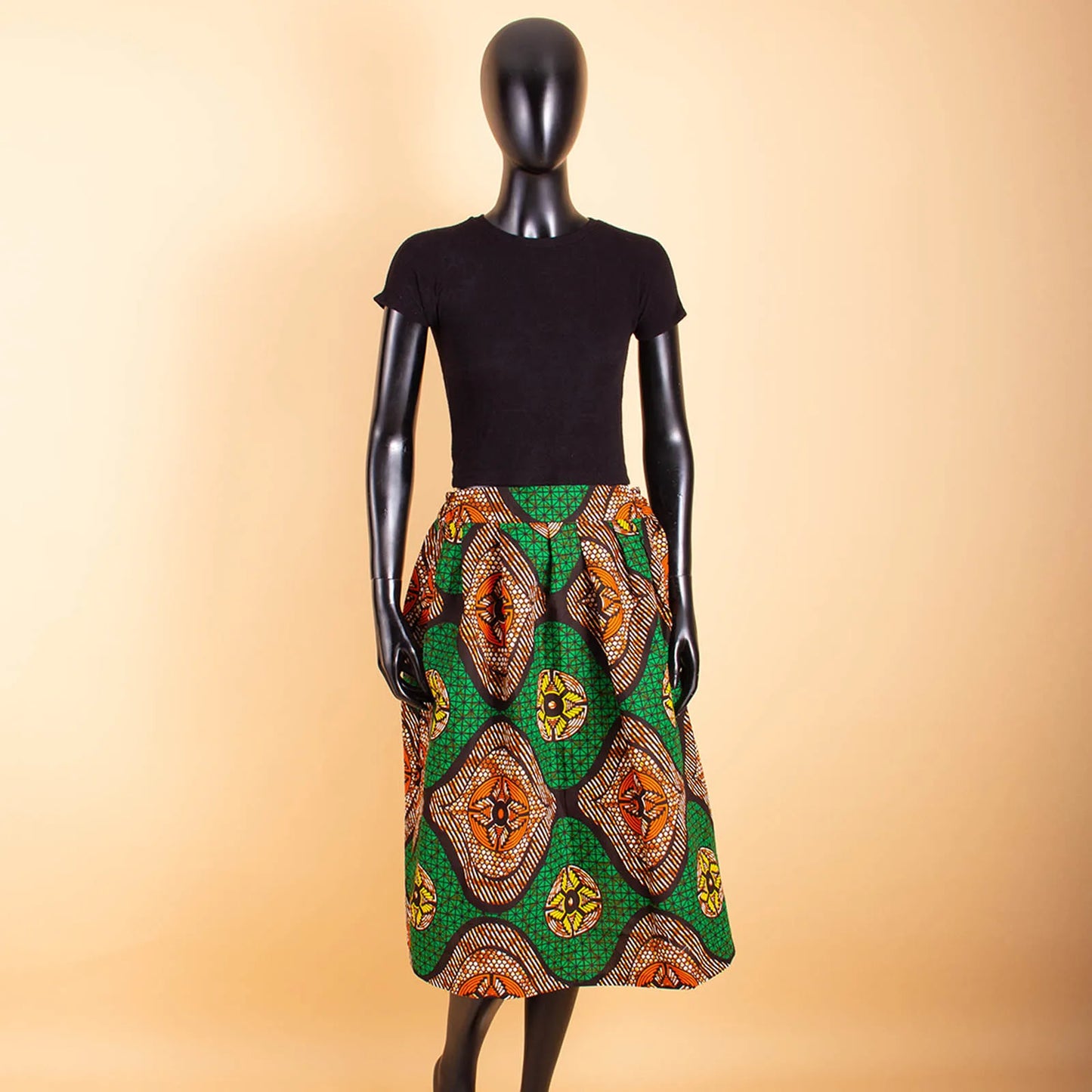 2025 été Original Style africain vêtement jupe Midi pour les femmes privé personnalisé de haute qualité Batik coton Femmal vêtements A 722704