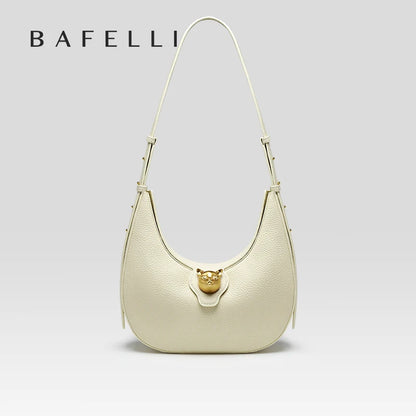 BAFELLI 2025 nouveau sac à main pour femmes série chat en cuir véritable marque de luxe mode rétro STYLE épaule HOBOS sacs à rabat femme