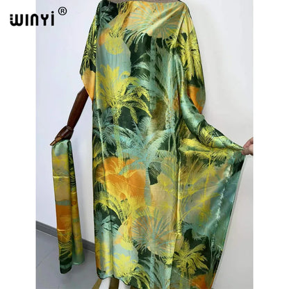 WINYI-Robe de Soirée Élégante et Surdimensionnée pour Femme, Caftan à Imprimé Africain, Nouvelle Mode 2022