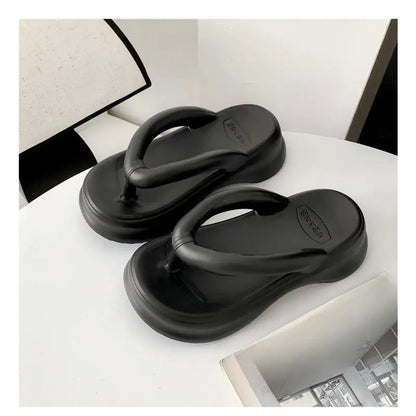 Tongs à semelles épaisses pour femmes, tongs de plage en plein air à la mode pour femmes, nouvelle collection été