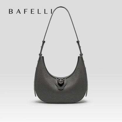 BAFELLI 2025 nouveau sac à main pour femmes série chat en cuir véritable marque de luxe mode rétro STYLE épaule HOBOS sacs à rabat femme