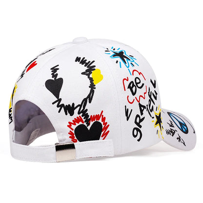 Lettre impression graffiti hip hop casquette de baseball mode en plein air couple universel sauvage chapeau de soleil sport casquettes décontractées papa chapeaux