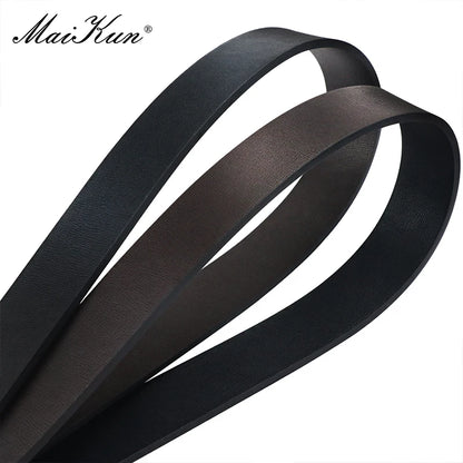 Maikun Ceinture réversible en cuir PU pour homme avec boucle noire rotative pour la Saint-Valentin