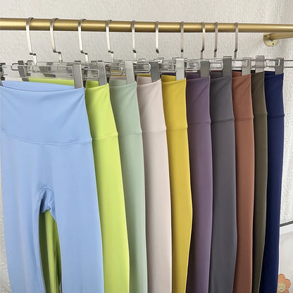 Offre spéciale Fitness femme Leggings pantalons de course sensation nue Leggings taille haute Push Up Sport femmes Fitness course Yoga pantalon