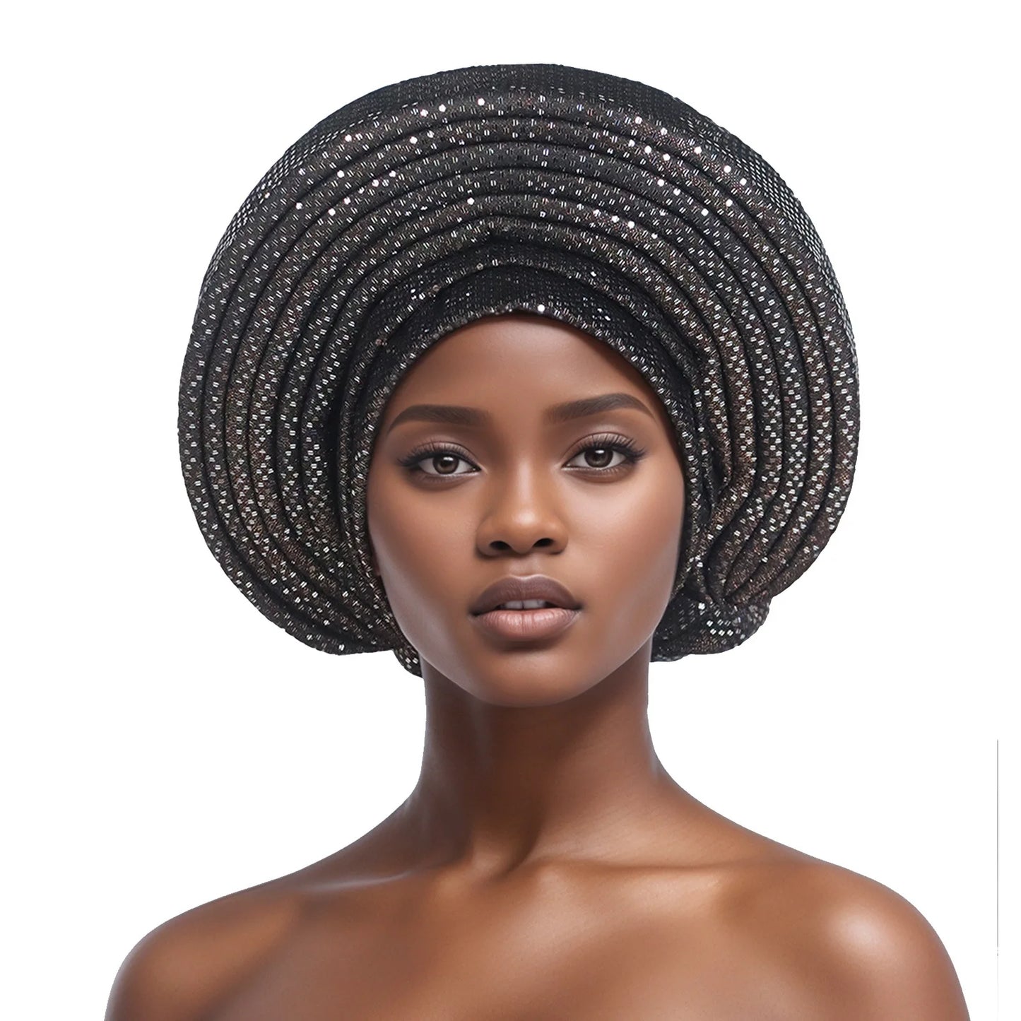 Casquette Turban plissée pour femmes africaines déjà fabriquées Auto Gele femme bandeau Nigeria dame chapeaux chapeau fête de mariage chapeaux