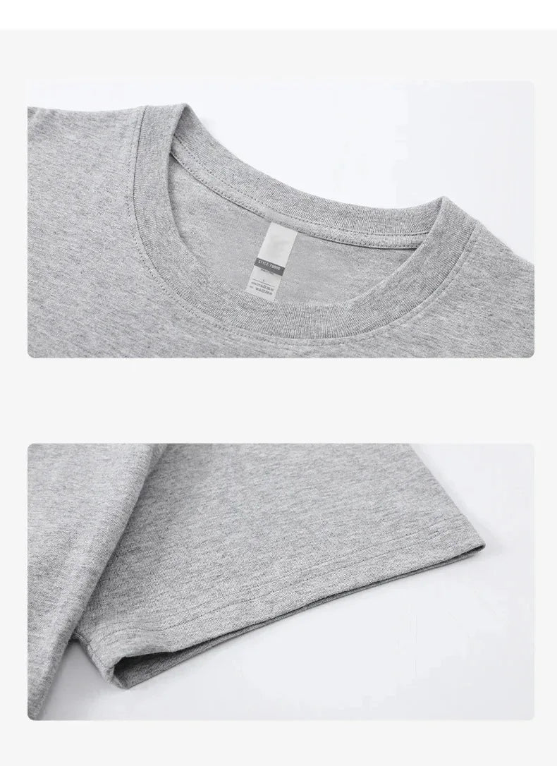 T-shirt manches courtes homme, uni et décontracté, 100% coton, 12 pièces, été