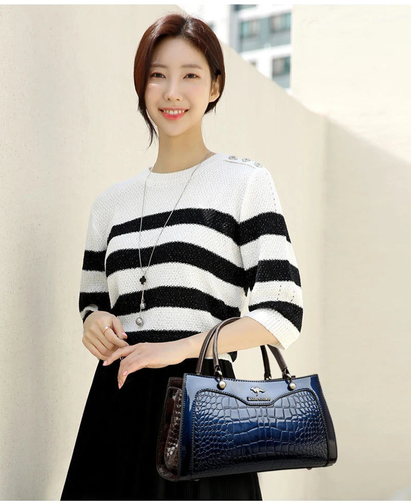 Sacs à main en cuir verni pour femmes, sacs à bandoulière pour dames, sacs à main de créateurs de luxe, petit sac fourre-tout décontracté, initié par la marque, nouveau