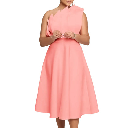 Vêtements africains robes de soirée de mariage africaines pour femmes élégantes 2024 été afrique sans manches Polyester soirée robe mi-longue robes