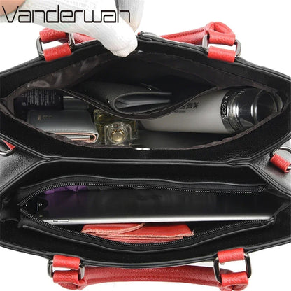 Sacs à main de luxe en cuir pour femmes, fourre-tout de grande capacité, créateur de mode, 2024