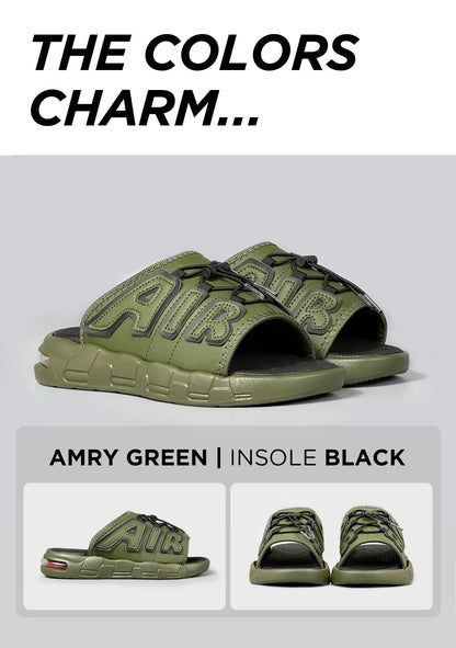 Pantoufles hommes coussin d'air conception glisser homme été nouveau PVC doux antidérapant hommes pantoufles de sport pour hommes tongs Chanclas Hombre