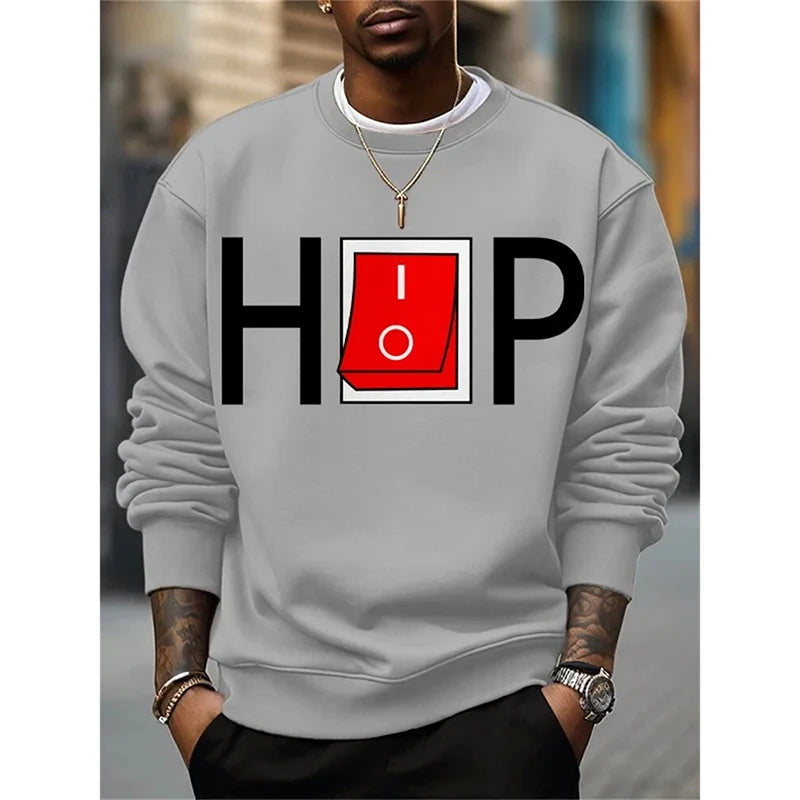 Sweat-shirt drôle à manches longues pour hommes, Streetwear rétro, Pull Hip Hop, Haut solide, Vêtements pour hommes, Harajuku, Printemps, Nouveau, Y2k PVD, 2025
