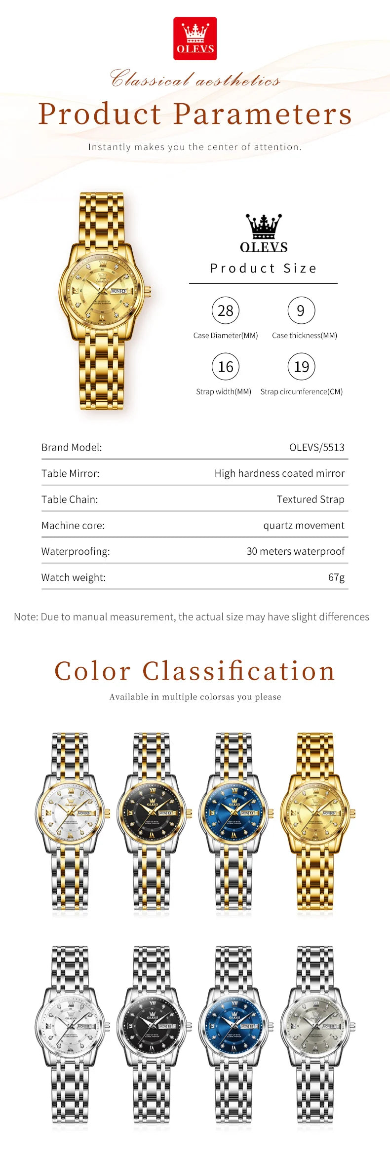 OLEVS meilleure vente mode en acier inoxydable Quartz dames montre de luxe double calendrier lumineux étanche montre élégante pour les femmes