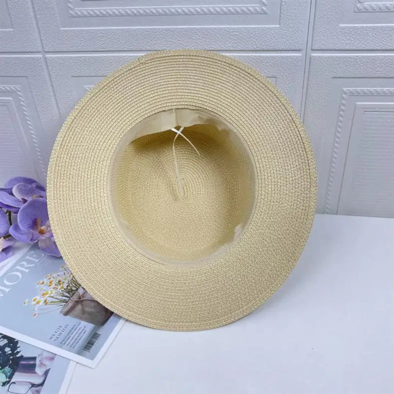 Chapeau plat d'été pour femmes, nouveau style, chapeau de soleil, de plage, de mariage, de thé, élégant, avec coiffure en perles, 모자