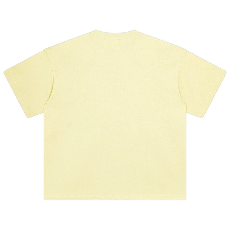 100 T shirt en coton lourd pour hommes et femmes, Tops à manches courtes, Tee shirts solides et surdimensionnés, vêtements de qualité 6.8oz 230gsm