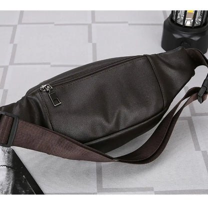 Sac de taille multifonctionnel en cuir pour homme, sacs à bandoulière de luxe, sac de voyage, sac de sport étanche, portefeuilles d'argent, extérieur, affaires