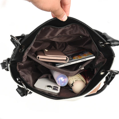 Trois couches de luxe fourre-tout décontracté femmes Sac de haute qualité en cuir Pu dames sacs à main pour femmes grand épaule sacs à bandoulière Sac nouveau