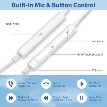 Pour Xiaomi casque Xiaomi Mi 14 13 12 11 écouteurs intra-auriculaires Redmi Note 10 9 8 7 Type C 3.5mm casque filaire accessoires de téléphone