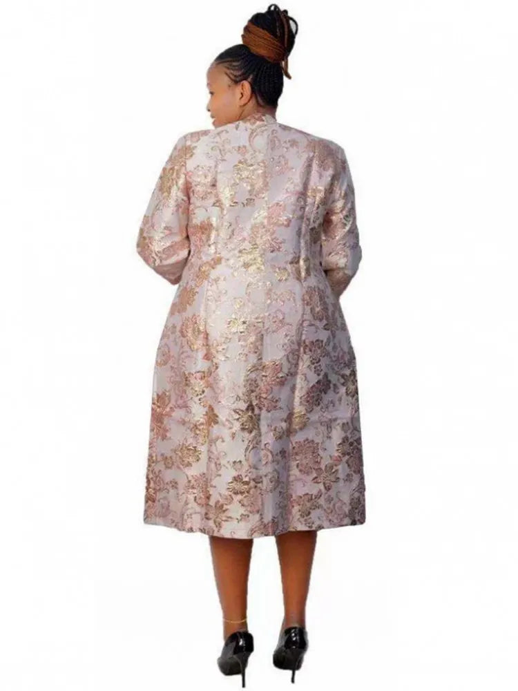 Ensemble 2 pièces de robes africaines pour femmes, imprimé floral, traditionnel dashiki musulman, mode abaya boubou, robe vide afrique