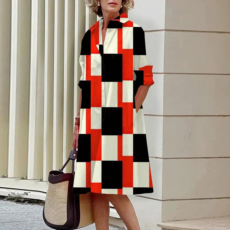 Mcdv-Robe chemise blanche longue pour femme, robe coréenne décontractée, robe rétro, cardigan asymétrique, taille moyenne, printemps et automne