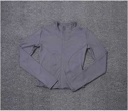 Veste de Sport pour femmes, chemise à manches longues, manteau d'entraînement, vêtements d'entraînement, de Yoga