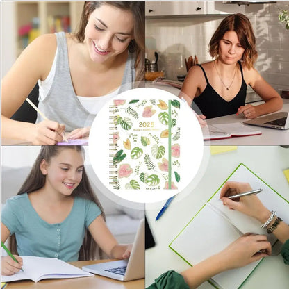 Cahier de licence multifonctionnel pour hommes et femmes, belle licence 03/licence, hebdomadaire, mensuel, couverture de plante, à faire, 2025