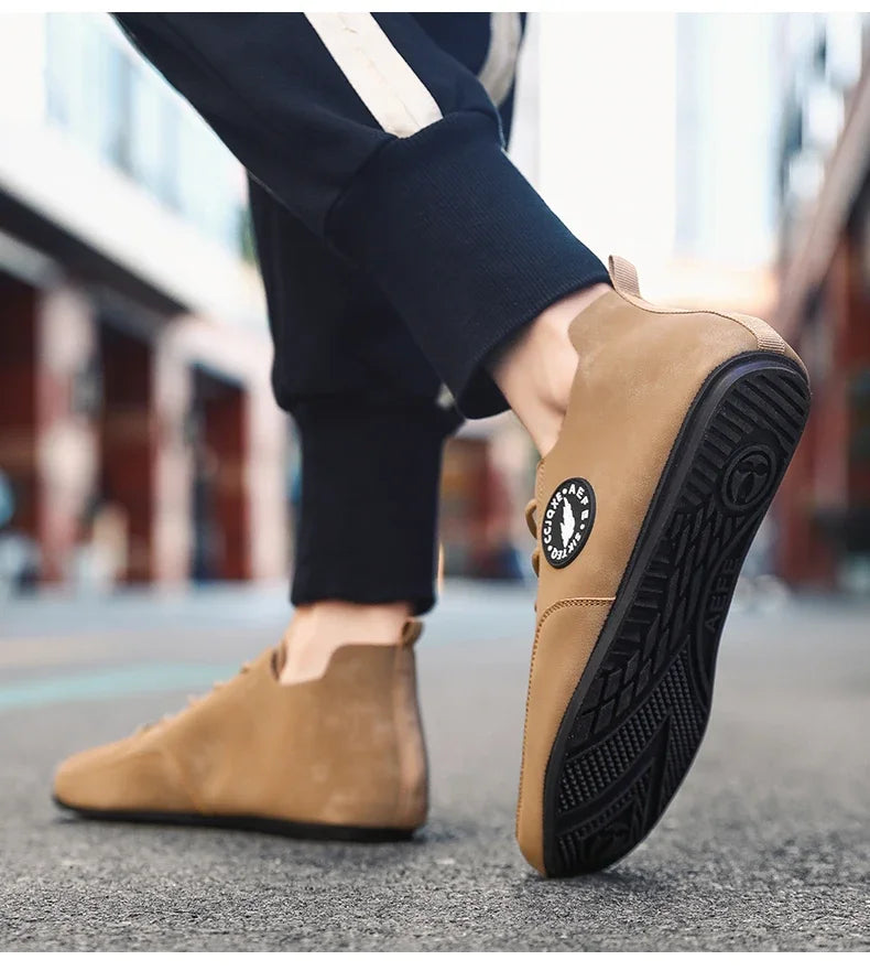 MAEDEF mocassins pour hommes léger conduite décontracté fond mince chaussures plates semelle souple confortable antidérapant à lacets chaussures de marche hommes